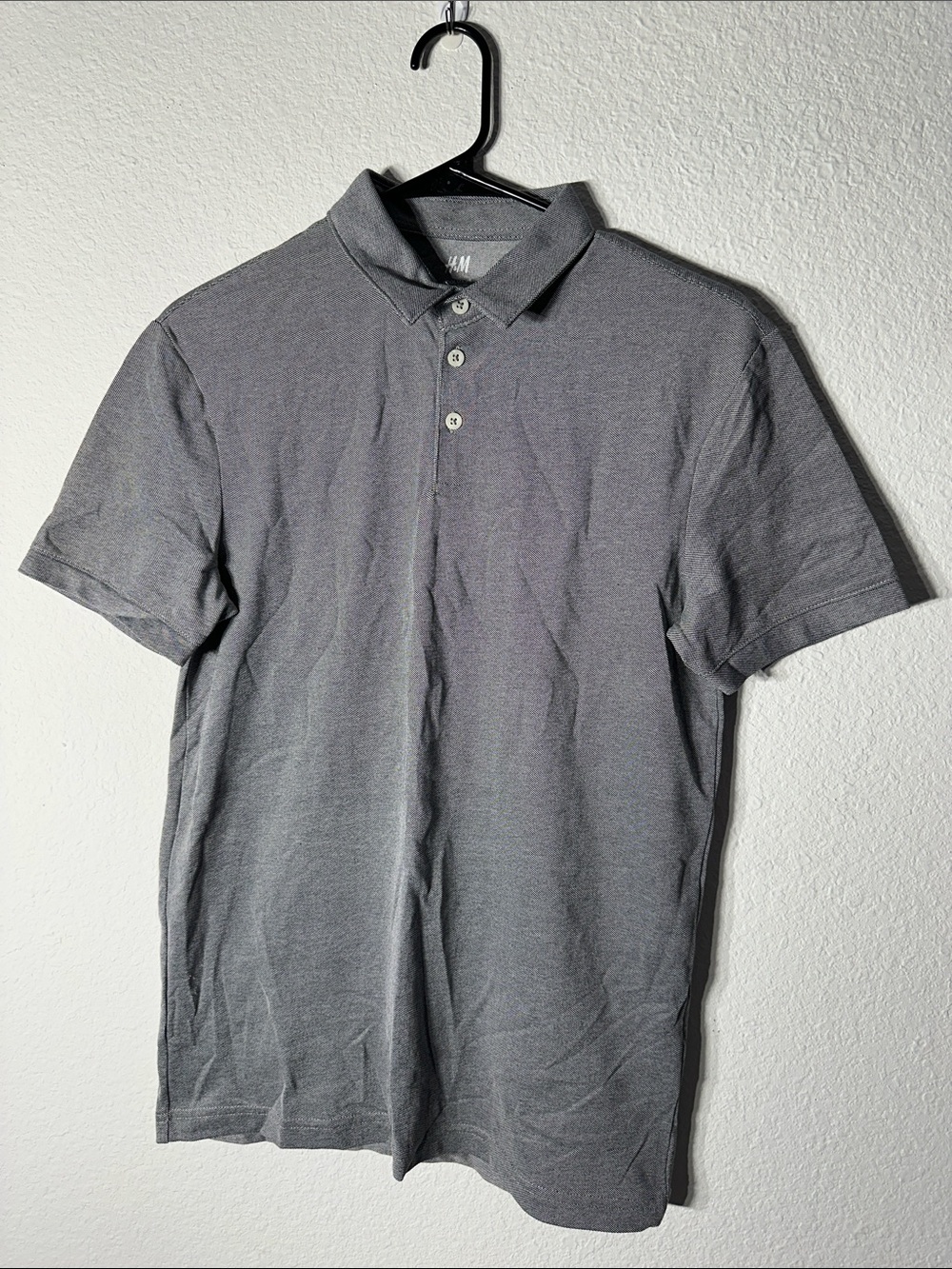 Brand New H&M Men's Gray Polo Shirt - Short Sleeve COOLMAX